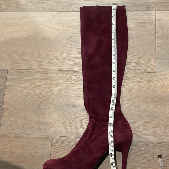 Burgundy Suede Stuart Weitzman Tall Boots - Picture 5 of 5